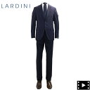 ラルディーニ スーツ ラルディーニ スーツ メンズ サマーウール 段返り3B ストライプ シングルスーツ LARDINI JV0431AQ LRD（ネイビー）