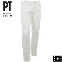 ピーティートリノデニム デニム メンズ レゲエ ストレッチ テーパード ホワイトデニム PT TORINO DENIM REGGAE PTD C5TJ05B20BAS OA14 CH59