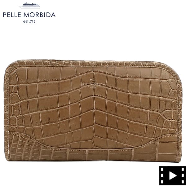 ペッレモルビダ クラッチバッグ クロコダイルレザー クラッチバッグ PELLE MORBIDA PMO-CR015 COFFEE （モカ）