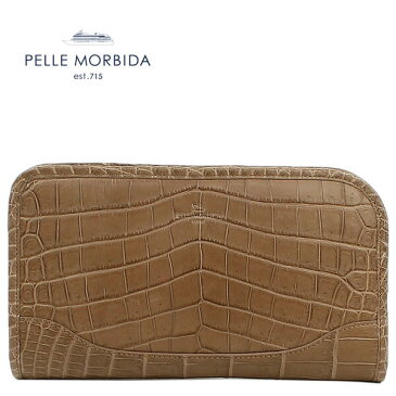 国内正規品 即日発送 PELLE MORBIDA ペッレ モルビダ クロコダイルレザー クラッチバッグ PMO-CR015 COFFEE （モカ）