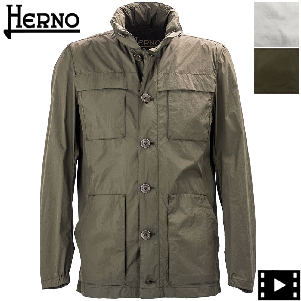 楽天市場】HERNO ヘルノ（カラーカーキグリーン）（メンズファッション