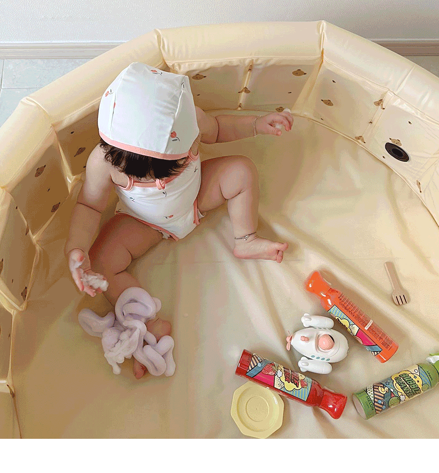 マルチベビープール lavibebe 子供用プール 室内 屋外 ベビーサークル 折り畳み ビニールプール 丸型 家庭用プール ベビープール 赤ちゃん プール 折りたたみプール 深め 水遊び くま エアクッション プール アウトドア ボールプール チューリップ 砂場