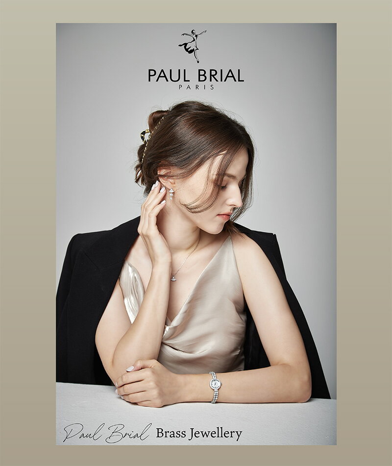 ピアス ジグザグフープリングピアス PAUL BRIAL ポールブリアル ブラス フープ リングピアス シルバー ピンクゴールド イヤリング キュービックジルコニア ゆれる silver925 安心 ダイヤモンド レディース プレゼント ギフト 小さめ フランス 2