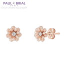 ダイヤモンド ピアス シネラリアピアス PAUL BRIAL ポールブリアル フラワーモチーフ シルバー925 ピンクゴールド イヤリング キュービックジルコニア ゆれる silver925 安心 ダイヤモンド レディース プレゼント ギフト 小さめ フランス