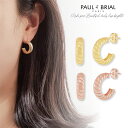 ピアス ブラッスルアイヤピアス PAUL BRIAL ポールブリアル ブラス フープ イエローゴールド ピンクゴールド イヤリング シェル かわいい ゆれる silver925 安心レディース プレゼント ギフト 小さめ フランス(4)