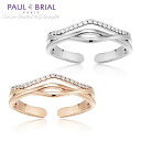 リング フリー サイズ 指輪 トリプルキューリング PAUL BRIAL(ポールブリアル) シルバー925 ピンクゴールド キュービックジルコニア ゆれる silver925 安心 ダイヤモンド 重ねづけ レディース プレゼント ギフト 小さめ フランス