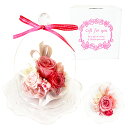 【専用BOX付き】ピンクガラスドーム プリザーブドフラワー 薔薇 ローズ プレゼント お祝い 母の日(4)