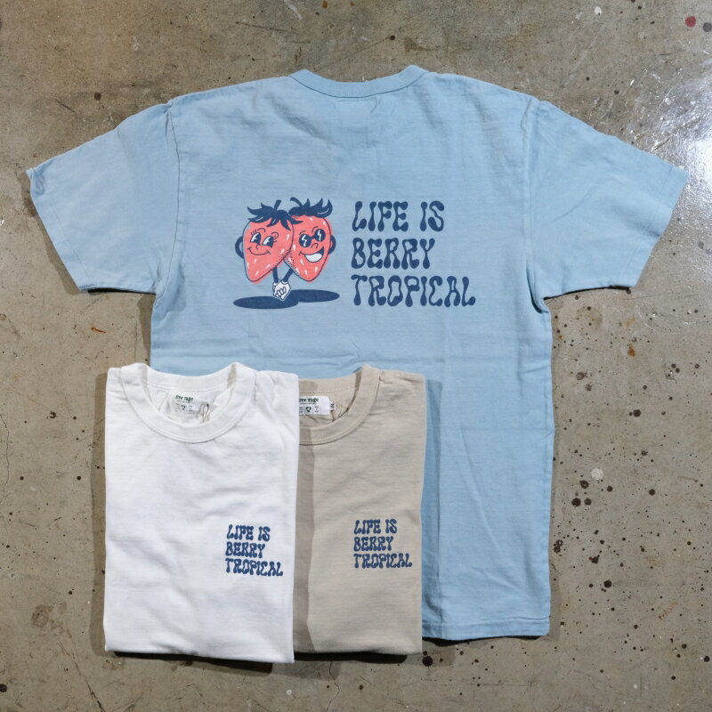 Rakuten - Freerage フリーレイジ【225AC789-B】【リサイクルコットン半袖Tシャツ】≪BERRY TROPICAL≫ コットン100％ 日本製