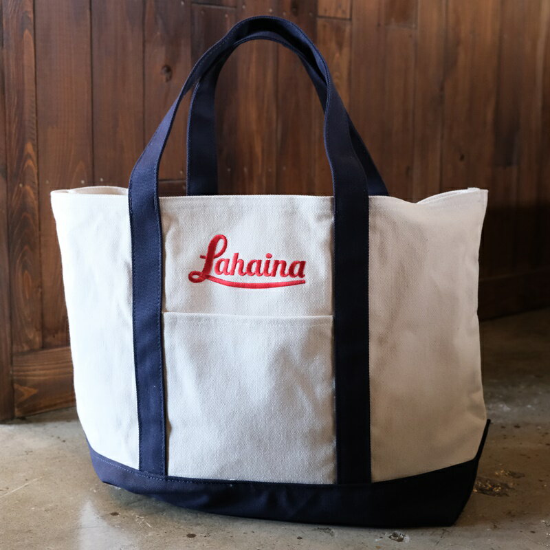 LAHAIN ORGINAL(ラハイナオリジナル)【LAHAINA ORIGINAL ULTRA HEAVY CANVAS TOTE BAG】ウルトラヘヴィーキャンバストートバッグ 刺繍ヘヴィーキャンバス 16.5オンス 厚手 コットン100％