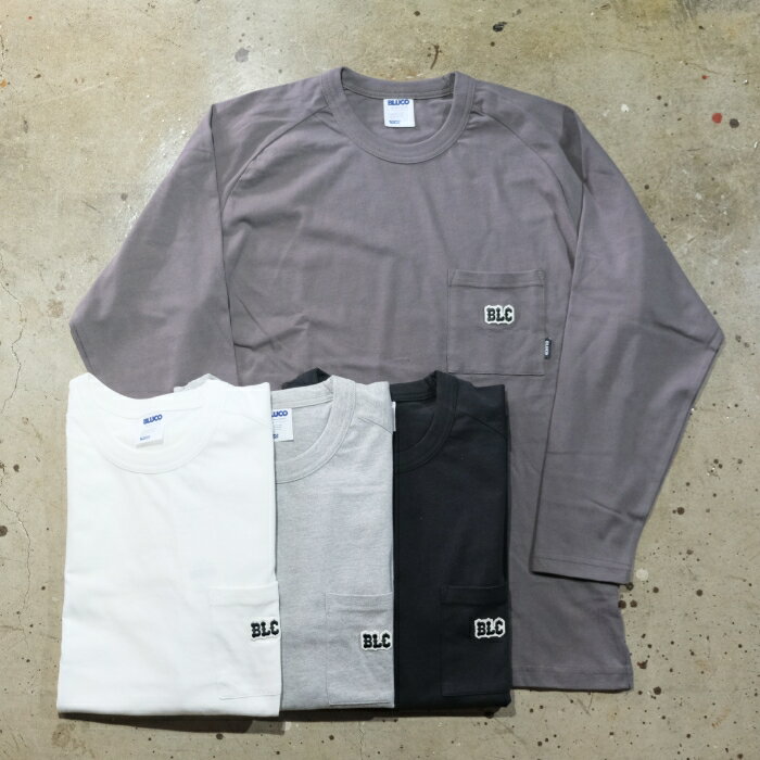 Rakuten - BLUCO ブルコ【161-12-026】【ドライコットン ラグラン ポケットTシャツ L/S -BLC-】 長袖 Tシャツ ロンT オリジナルボディ