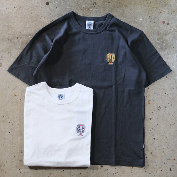 Rakuten - BLUCOxDOGTOWN ブルコxドッグタウン【163-22-029】【ワンポイントTシャツ】 半袖 Tシャツ 刺繍 オリジナルボディ COTTON