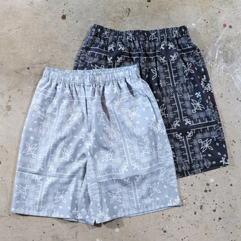 乐天商城 - BLUCO ブルコ【163-45-011】【イージーショーツ -Bandana-】ハーフパンツ ショートパンツ 総柄 バンダナ POLYESTER