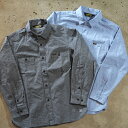 BLUCO uRy1121zyCHAMBRAY WORK SHIRT L/SzVu[[NVc[NVc Rbg100%