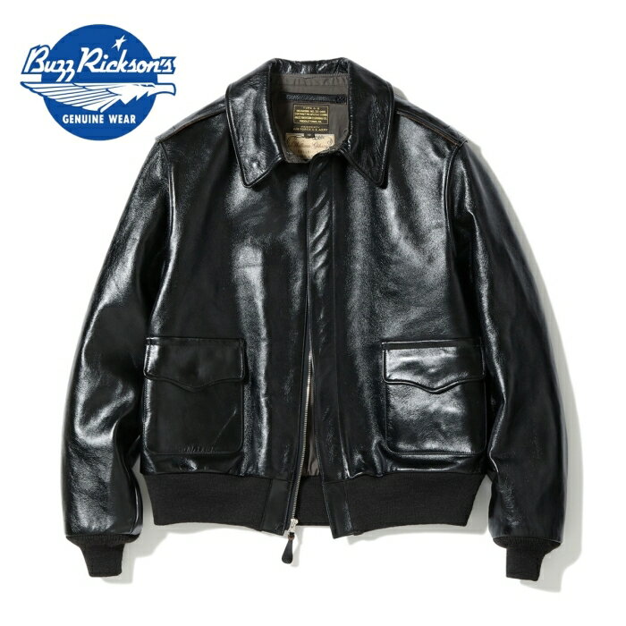 BUZZ RICKSONS バズリクソンズ【BR80596】【WILLIAM GIBSON COLLECTION Type BLACK A-2】ホースハイド A-2 フライトジャケット 馬革 日本製