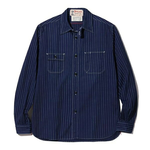 SUGAR CANEシュガーケーンフィクションロマンス ウォバッシュストライプワークシャツ COTTON