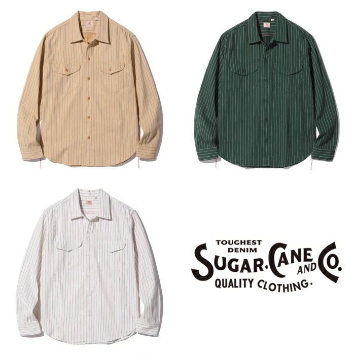 Rakuten - SUGAR CANE シュガーケーン【SC28652】【COKE STRIPE WORK SHIRT 】 コークストライプワークシャツ 日本製 COTTON100%