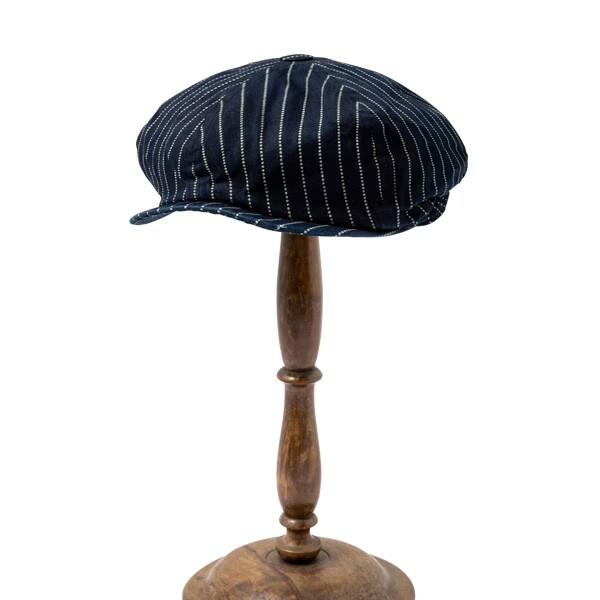乐天商城 - SUGAR CANE シュガーケーン【SC02070】【9oz. WABASH STRIPE APPLEJACK CAP】ウォバッシュストライプアップルジャックキャップ キャスケット