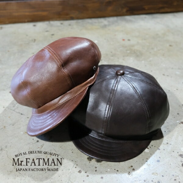 Mr.FATMAN ミスターファットマン【LEATHER VIKKY CASQUETTE】レザービッキーキャスケット サイズ調節可能 馬革 ホースハイド 日本製(4.0)