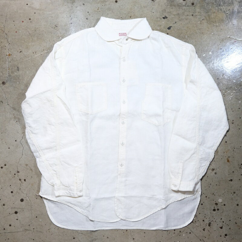 乐天商城 - TCB jeans ティーシービージーンズ【Detachable Collar Work Shirt≪Linen≫】デタッチャブルカラーワークシャツ リネン100％ 取り外し可能襟 日本製