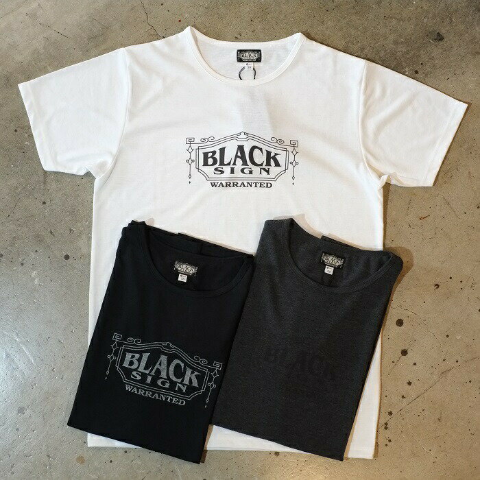 BLACK SIGN(ブラックサイン）【BSSN-21310】【BS COOLING UNDERWEAR】プリントTシャツ 吸水速乾高機能素材ポリコットMADE IN JAPAN