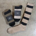BLACK SIGN ブラックサイン【BSFA-22605】【Wide Border BS Fit Boots Socks】ブーツソックス ボーダーソックス ハイソックス MADE IN JAPAN