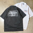 GOODSPEED equipment（グッドスピードイクイップメント）【Stripe Work Shirts】ストライプ半袖ワークシャツ オープンカラー TCツイル素材