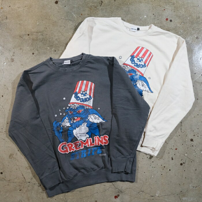 Rakuten - GREMLINS SWEAT グレムリンスウェット【25GR-BW-02】【GREMLINS STRIPE-Lightweight Crew Sweat-02】ライトウェイトクルースウェット ギズモ
