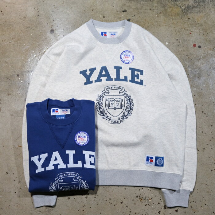 RUSSELL ATHLETIC ラッセルアスレチック【Yale University High Cotton TM Loop Back Terry Sweat CN】プロコットンループバックスェッ..