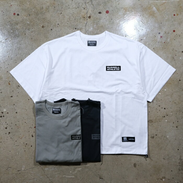 乐天商城 - RUSSELLxSHELTECH ラッセルxシェルテック【Cotton/Nylon Jersey Print T】コットンナイロンTシャツ 半袖 接触冷感・吸水速乾
