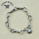 STAMP WORKS スタンプワークス【SWB-007225】【Link Chain Bracelet】≪225mm≫リンクチェーンブレスレット アクセサリー SILVER925 燻し加工 ハンドメイド