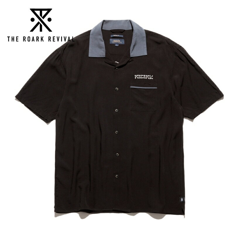 ROARK REVIVAL ロアーク リバイバル【RWJ1103-BLK】【"NOMADS" GONZO SS】ノーマッズ ゴンゾ 半袖シャツ 速乾素材 レーヨン100％