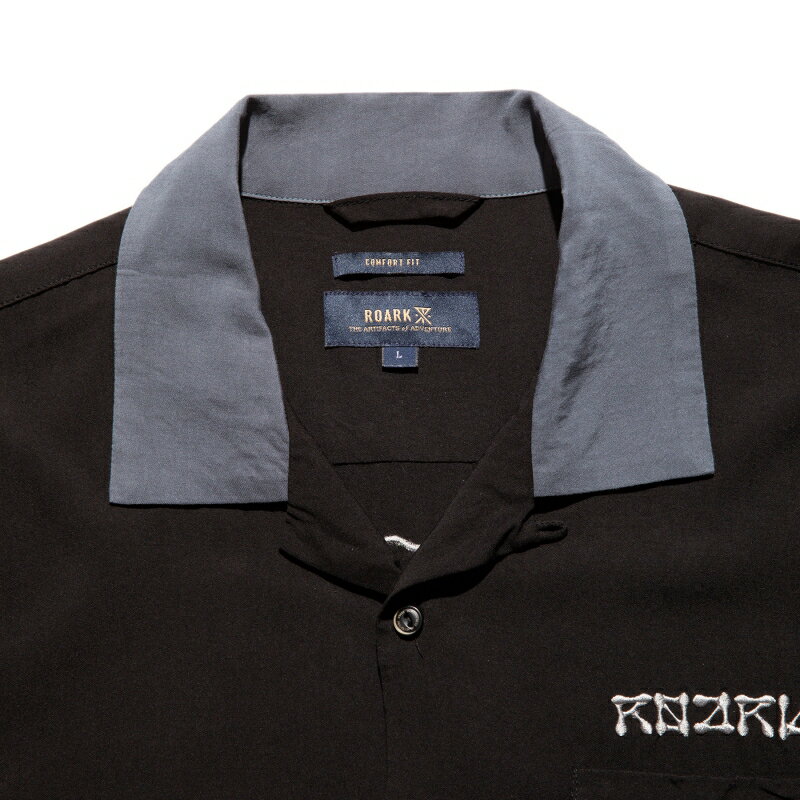 ROARK REVIVAL ロアーク リバイバル【RWJ1103-BLK】【"NOMADS" GONZO SS】ノーマッズ ゴンゾ 半袖シャツ 速乾素材 レーヨン100％
