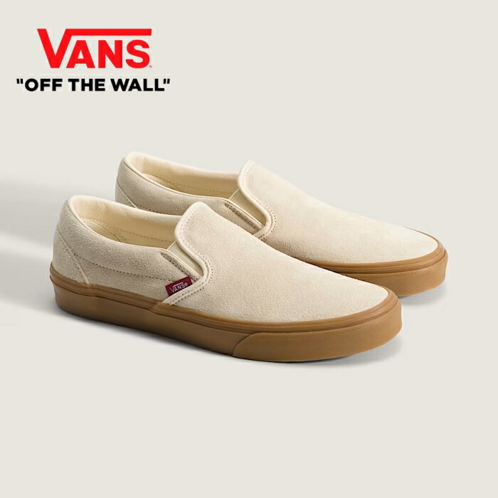 乐天商城 - VANS バンズ【CLASSIC SLIP-ON】≪CREAM / BURGUNDY≫クラシックスリッポン スニーカー スエード キャンバス