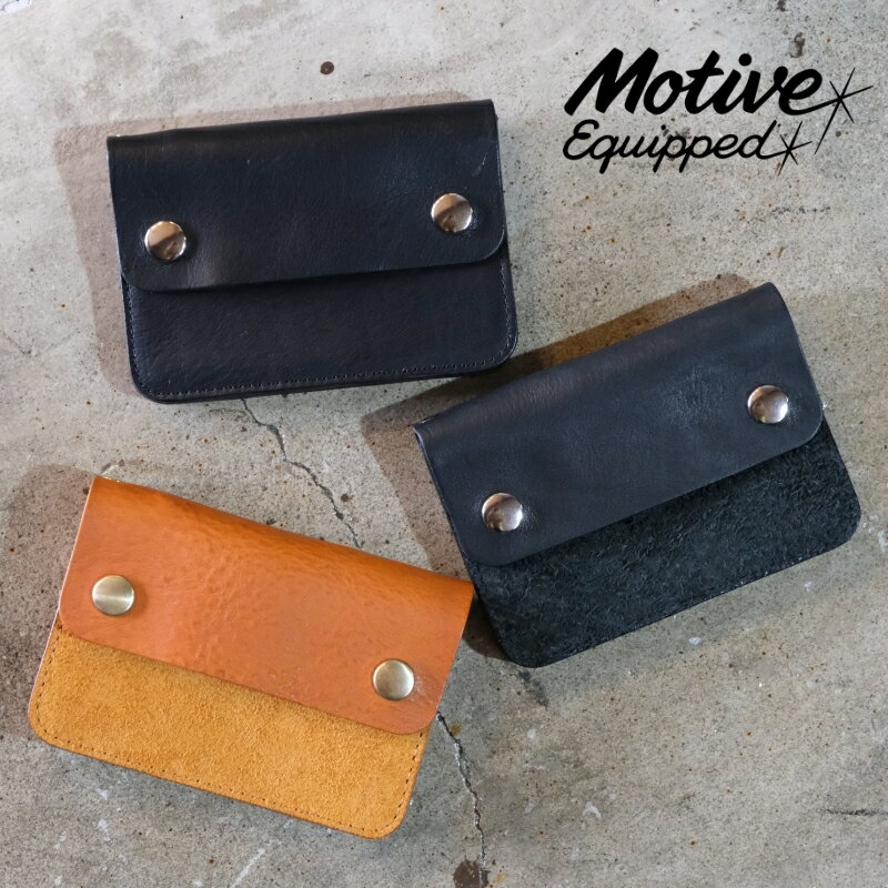 MOTIVE EQUIPPED モーティヴ イクイップド【TRUCKER WALLET】トラッカーウォレット ミドルウォレット カウハイド 牛革 MADE IN JAPAN