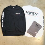 HWZNBROSS ハウゼンブロス【BOX LOGO L/S TEE SHIRTS】ボックスロゴ長袖Tシャツ スリーブプリント ロンTEEコットン100％