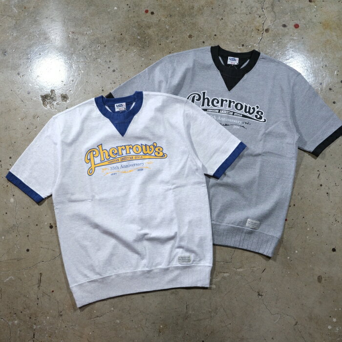 乐天商城 - Pherrow's フェローズ 【26S-PVGT-35TH】プリントTシャツ スウェットT Cotton100% オリジナルボディ35周年
