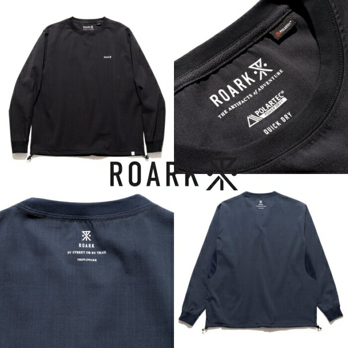 乐天商城 - ROARK ロアーク リバイバル【RTJPD1200】【DELTA QD L/S CREW】長袖シャツ プルオーバー 吸汗速乾 接触冷感 ポリエステル100％