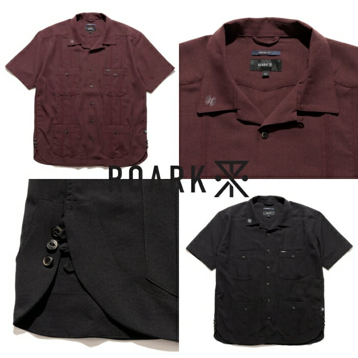 Rakuten - ROARK ロアーク リバイバル【RWJ1202/1203】【GONZO CUBA S/S】キューバシャツ 半袖 吸水速乾 ポリエステル100％