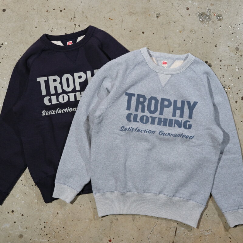 Rakuten - TROPHY CLOTHING トロフィークロージング【TR24AW-205】【Block Logo Freedom Sleeve Sweatshirt】ブロックロゴフリーダムスリーブスウェットシャツ 日本製