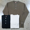 TROPHY CLOTHING トロフィークロージング【TR23AW-206】【Heavy Waffle Mil Henley L/S Tee】へヴィウェイトミリタリーヘンリーサーマル日本製 MADE IN JAPAN