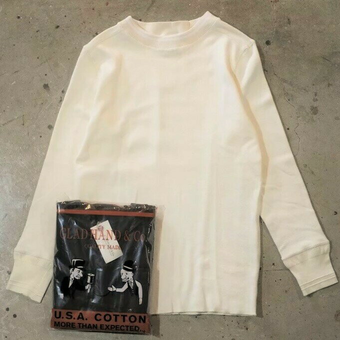 GLADHAND グラッドハンド【GH-18】【THICK L/S T−SHIRTS】クルーネック 厚手長袖 Tシャツ 無地 COTTON100