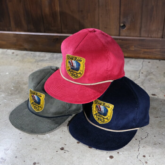 Rakuten - WESTRIDE ウエストライド【BB CAP5】≪WAPPEN 1948 INDIAN≫ ベースボールキャップ 帽子 コーデュロイ 日本製