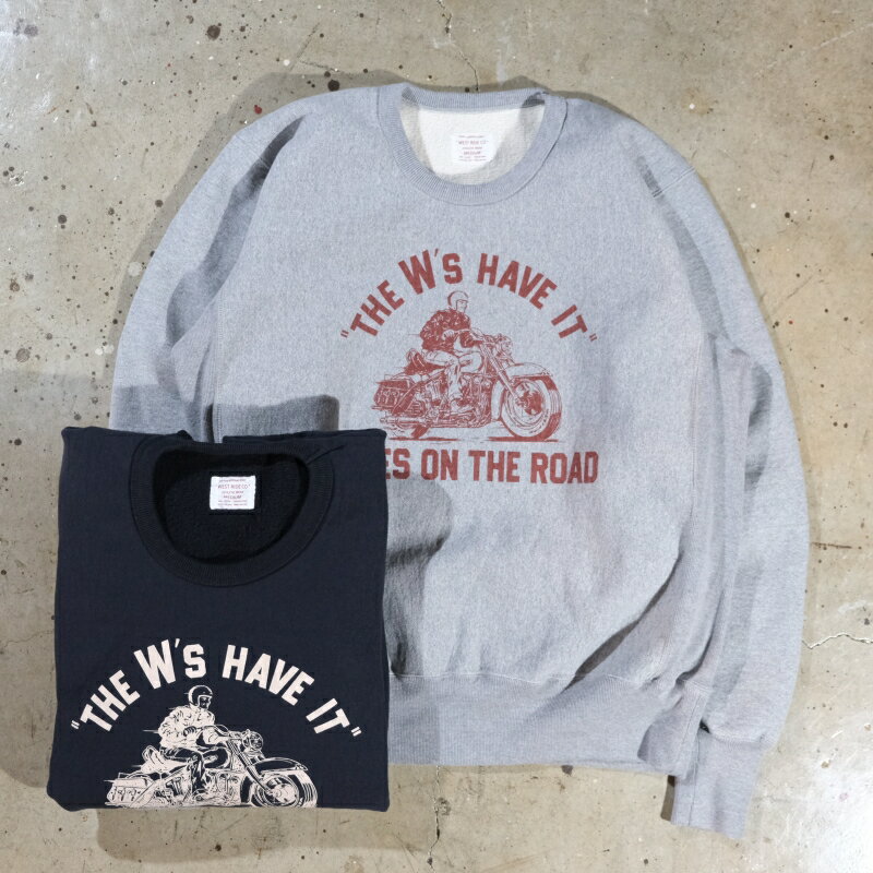 乐天商城 - WESTRIDE ウエストライド【RW SWEAT】≪THE W’S HAVE IT≫リバースウィーブスウェット クルーネックスウェット 裏起毛 日本製 MADE IN JAPAN