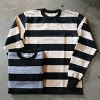 WESTRIDE(ウエストライド)【HEAVY BORDER LONG TEE】ヘヴィーボーダー長袖TEE定番カラー【BLK/CRM＆BLK/H.GRY】WRオリジナルボディ 日本製 MADE IN JAPAN