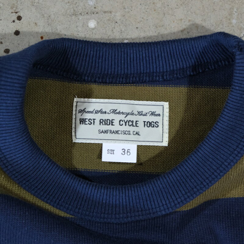 WESTRIDE ウエストライド【HEAVY BORDER LONG TEE】ヘヴィーボーダー長袖TEE 24FW...