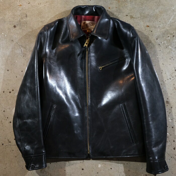 Y'2 LEATHER ワイツーレザー【HVR-42】【HV HORSE SINGLE RIDERS≪BLACK≫】シングルライダース レザージャケット ホースハイド 馬革 日本製