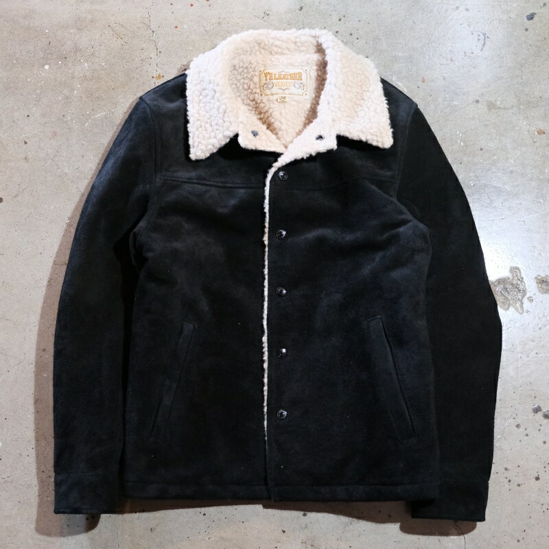 Y'2 LEATHER ワイツーレザー 【WJ-02】【STEER SUEDE RANCH COAT】≪BLACK≫ ステアスエードランチコート ウールパイルボア MADE IN JAPAN
