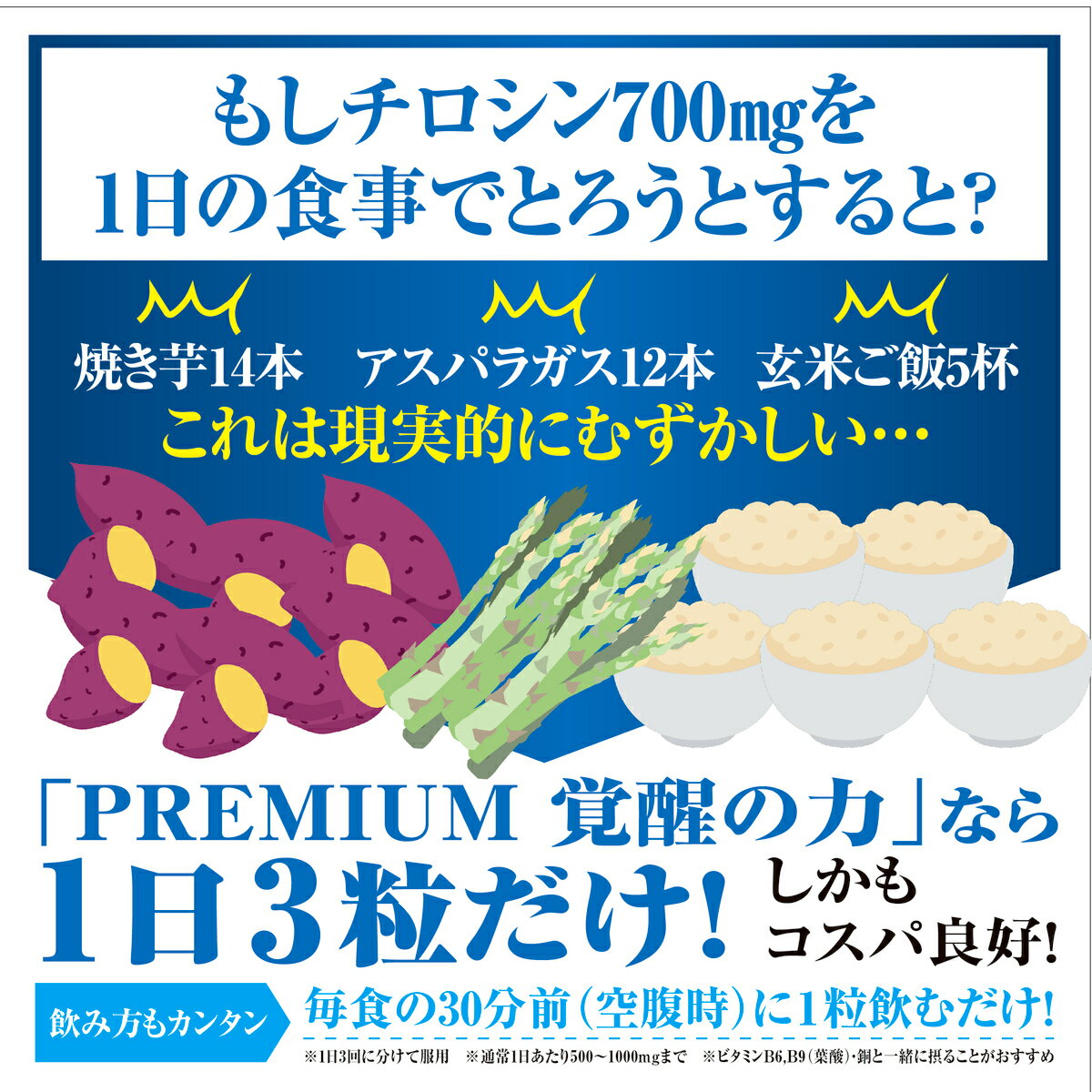 チロシンサプリ国産大配合量1日750mg覚醒の力L-チロシンビタミンB6ビタミンB9葉酸配合セントジョーンズワートトリプトファンイチョウ葉アミノ酸サプリメントメンタルヘルス日本製90粒