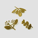 \ポイント2倍+クーポン/真鍮ボタニカル BRASSブローチ|植物 ブローチ アクセサリー シンプル 袋付き プレゼント ギフト