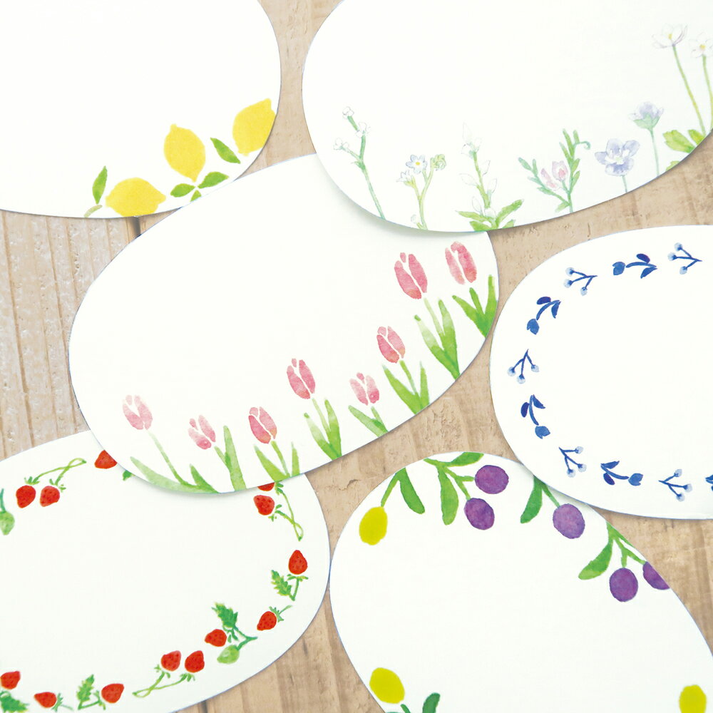 \P2倍+クーポン/Lampi ランピ ミニメッセージカード|カード メッセージ 誕生日 ギフト おしゃれ かわいい 花 植物 チューリップ オリーブ レモン ...